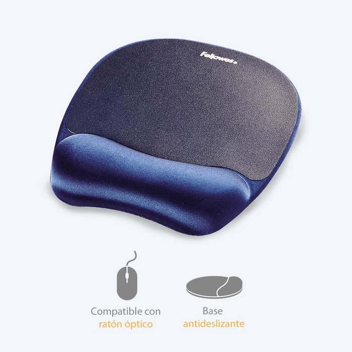Fellowes Alfombrilla con Reposamuñecas Memory Foam Azul